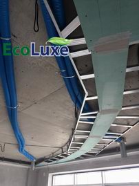 Системы вентиляции EcoLuxe. Пример монтажа разводки компактными, эластичными, полужесткими, пластиковыми, гофрированными, круглыми воздуховодами EcoLuxe. 