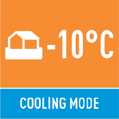 Вплоть до -10°С исключительно в режиме охлаждения